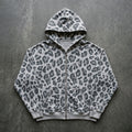 Leopard Print Zip up Hoodie