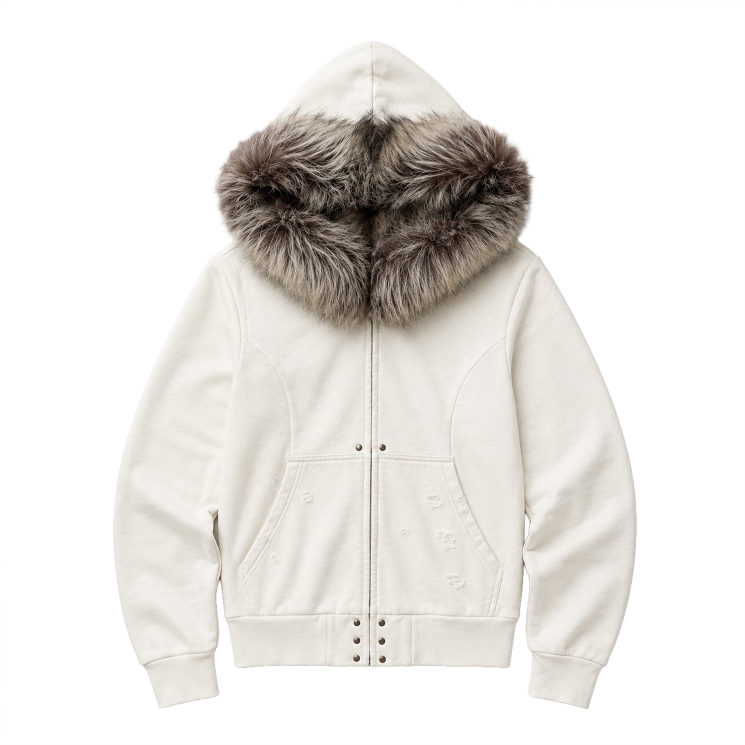 Oversized Faux Fur Hood Sweatshirt