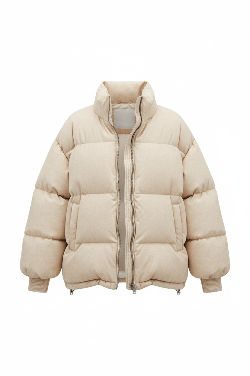 Washed Cream Puffer